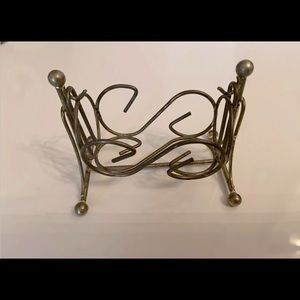 Vintage Antique Miniature Doll House Brass Crib